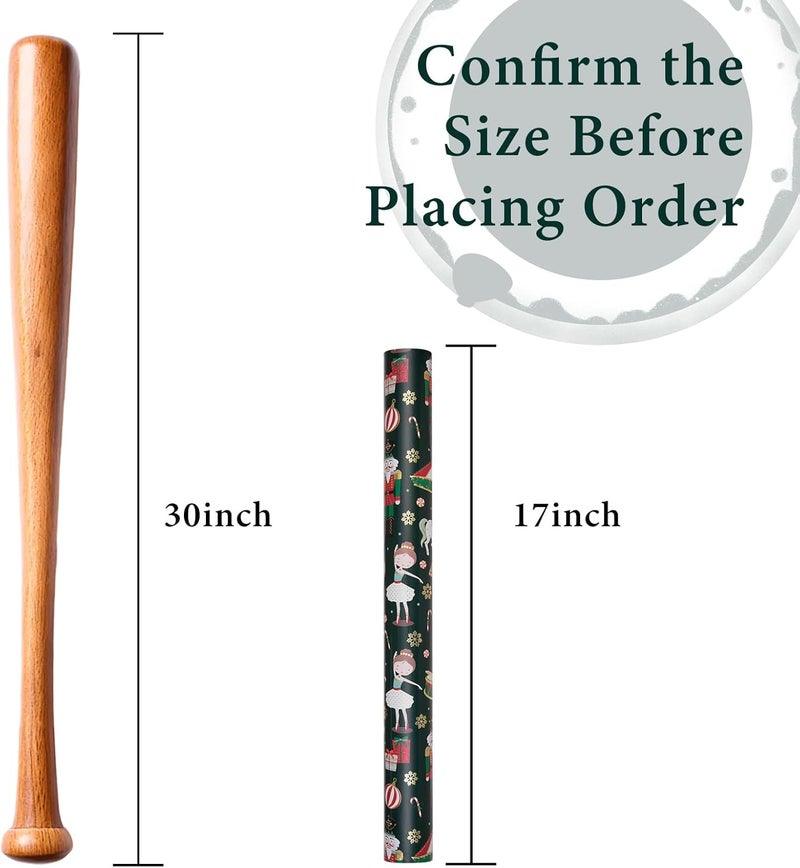 Retrify Christmas Wrapping Paper - Nutcracker Girl Ballet Snowflake Pattern Elegant Green Gift Wrap Paper for Holiday Shower Party Celebration - 17 Inch x 32.8 Feet Mini Roll - Image 5